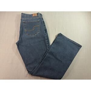 Levi Strauss Signature Bootcut Jeans Women 14M 32x32 Dark Wash Mid Rise Stretch